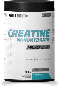 Skill - Kreatyna, Mikronizowany Monohydrat, Bezsmakowy, Proszek, 500g 1