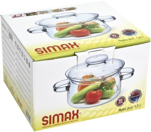 Garnek szklany żaroodporny 1,5 L Nyko Simax 8