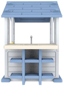 Ikonka Dom Z Koszykówką i Zlewem Niebieski Dach 5