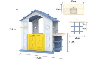 Ikonka Dom Z Koszykówką i Zlewem Niebieski Dach 7