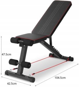 ławka do ćwiczeń skośna z ekspanderem X-sport 3