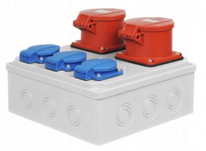 Rozdzielnica budowlana 32/5 16/5 3x230V IP44 IK10 2