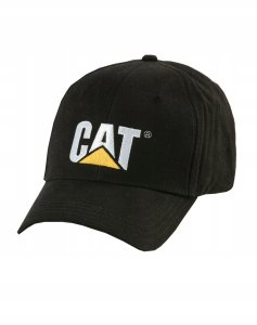 Hat with a peak CAT, black 1