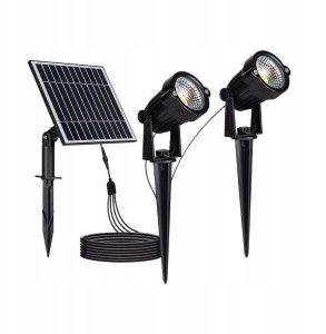 Plug-in LED outdoor light V-TAC, solar-powered, IP65, 2 x 90 lm, 3000 K, 2 pcs 1