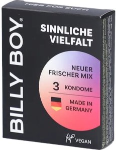 Billy Boy condom Sensual Mix 3pcs 3