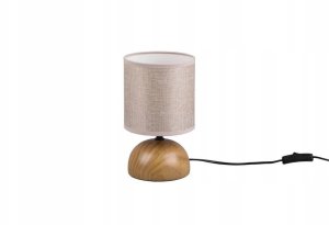 Table lamp REALITY Luci, 1 x E14, max 40W, cream/wood color, o14 x 23 cm 2