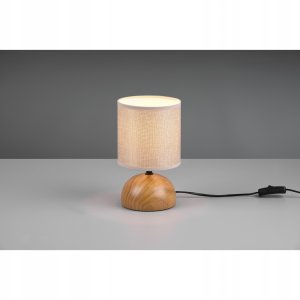 Table lamp REALITY Luci, 1 x E14, max 40W, cream/wood color, o14 x 23 cm 3
