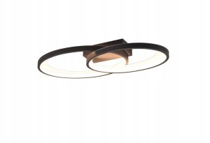 Ceiling LED lamp REALITY Malaga, 24W, 3000K, 2000lm, black, 30 x 57 x 8 cm 1