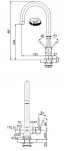 Kitchen faucet with pull-out hose Villeroy & Boch Umbrella 92540005 2