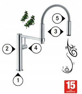 Kitchen faucet with pull-out hose Villeroy & Boch Umbrella 92540005 4