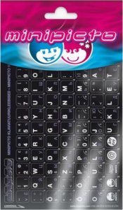 Minipicto keyboard sticker EST/RUS KB-UNI-EE02-BLK-BLUE, black/white/blue 1