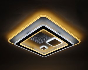 Hanging LED lamp BALTIK GAISMA, 2x119W, 2700-6400K, 2x 5146 lm, 58.5x58.5x6.5cm, with remote control 1