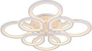 Ceiling LED lamp BALTIK GAISMA, 81W x 2, 15360 lm, dimmable, white, 90 x 75 x 9cm, with remote control 1