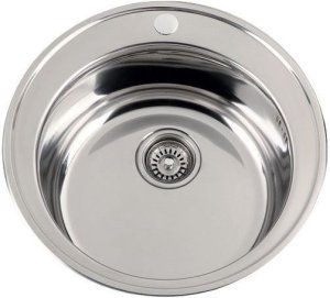 Sink TREDI D 510, stainless steel, with siphon set 1