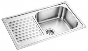Sink TREDI, stainless steel, with siphon set, right, 75 x 40 cm 1