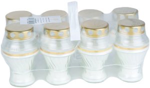 Grave candle set, 8 pcs, burns up to 24 hours. 1