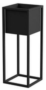 FLOWER POT COVER NANTES S BLACK 23X23X60 1