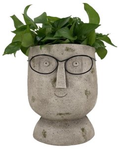 DECORATIVE POT FACE 25X25X32CM 1