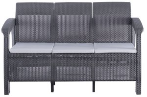 FURNIT SET OUT BLC/GREY ARMCH/SOFA/TAB 1