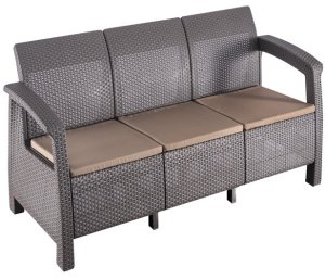 FURNIT SET OUT BROW/MOC ARMCH/SOFA/TAB 1