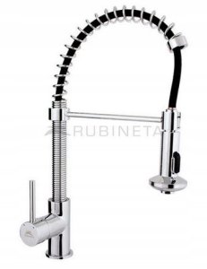 Sink faucet RUBINETA ULTIMA-50 with pull-out shower head 1