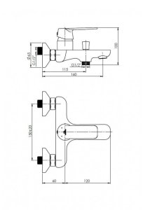 Bathroom faucet RUBINETA ELMA 10, with short spout 2
