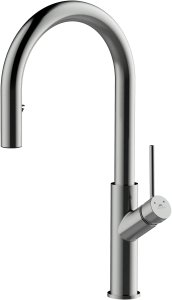 Sink mixer RUBINETA BONA-33 PO DG, pull-out spout, gray 1