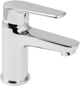 Washbasin faucet RUBINETA Gala-19 Star with swivel medium-length spout, chrome color. 1