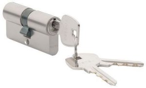 Lock cylinder with turnbuckle FORTEX 29ME, 35 x 55 mm, 3 keys, matt chrome finish. 1