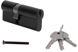 Lock cylinder FORTEX 31E, 30 x 35 mm, 3 keys, black color 1