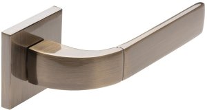 Door handle INOVO SOFT 510 SLIM, square, antique brass color. 1