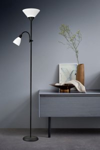 Floor lamp G.LUX ALTA BLACK, 1 x E27 + 1 x E14, grey, 178 cm 1