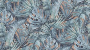WALLPAPER 525241 BLUE LEAVES (12) 1