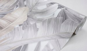 Vipro Group WALLPAPER 525227 GREY LEAVES (12) 5