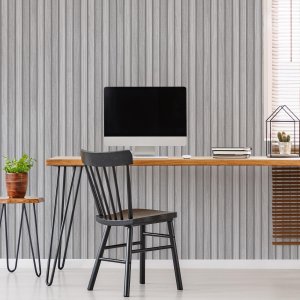 WALLPAPER 119613 WOODEN SLAT - GREY 2