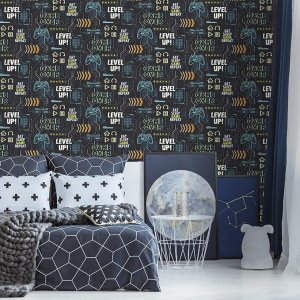 Superfresh WALLPAPER 113258 GAME OVER BLACK / MULTI 2