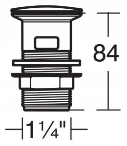 Ideal Standard CLICK-CLACK washbasin siphon valve, S8803AA, for washbasins with overflow 2