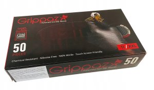 AVO+ Disposable nitrile gloves with rough palm GRIPAZZ, black, size 2XL (50pcs.) 6