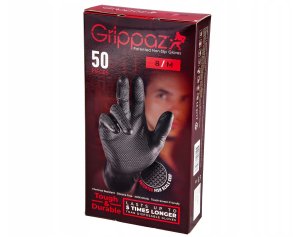 Disposable nitrile gloves with rough palm GRIPAZZ, black, size XL (50pcs.) 8