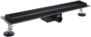 Stainless steel shower channel BIELBET Tile Insert, 800 mm, black 1
