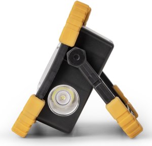 Rechargeable portable LED spotlight ENTAC, IP65, 6W+1W, 240lm, 2x18650 batteries, complete, charger 3