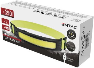 LED headlamp ENTAC, IP54, 5W, 350lm, rechargeable, USB, +red light, with sensor 2