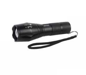 Flashlight ENTAC, 5W, 3AAA, Alu, 500 lm, with bicycle holder, black color. 1