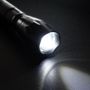Flashlight ENTAC, 5W, 3AAA, Alu, 500 lm, with bicycle holder, black color. 2
