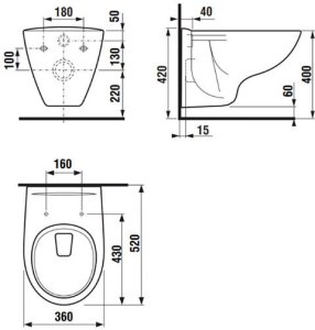 TOILET WALL HUNG EUROLINE-N WHITE 4