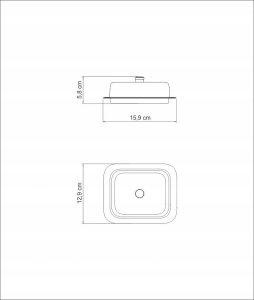 Butter dish with lid TRAMONTINA ROTONDA, stainless steel, 15.9 x 12.9 x 5.8 cm 3