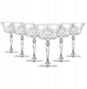 Crystal champagne glasses RCR MELODIA, 260 ml, 6 pcs. 2