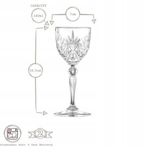 Crystal wine glasses RCR MELODIA NICK E NORA, 140 ml, 6 pcs. 1