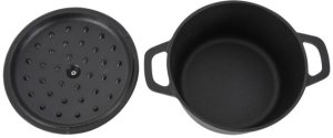Cast iron pot - stew pot MPLco, black, 20 x 9 cm 3