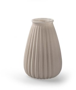 Glass vase ANYA, cream color, 15 x 22 cm 1